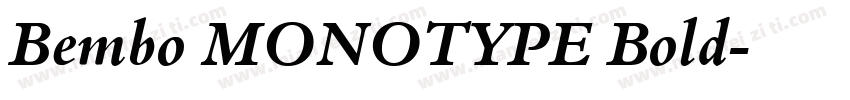 Bembo MONOTYPE Bold字体转换